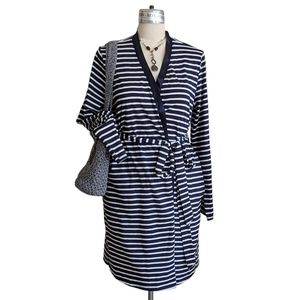Motherhood Maternity Striped Wrap Dress Size Large